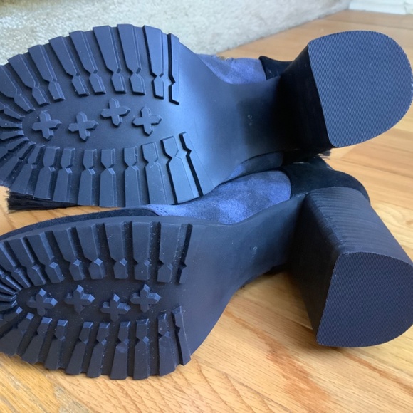 Splendid Celine High Heeled Suede Ankle Boots Black Gray Plaid SZ 9.5 NWOT - Picture 11 of 16